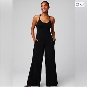 Fabletics Cloud Jersey Wide Leg Onesie Sz Large